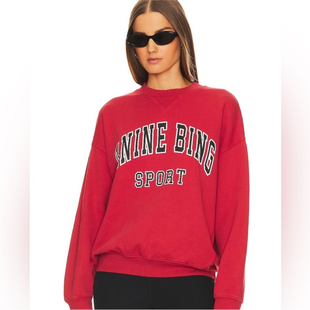 Anine Bing Red Sport Sweatshirt
